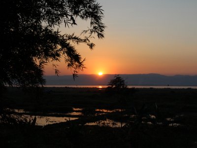 Dec 23, 1014 - Lazy Day At Villa Inle Lake And Spa - Water Buffalo And Sunset From Balcony